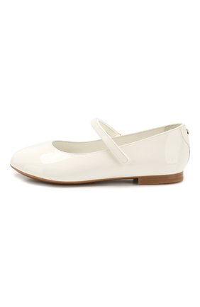 Детские кожаные балетки DOLCE & GABBANA белого цвета по цене 18600 руб., арт. D10699/A1328/29-36 | Фото 2 Детские кожаные балетки DOLCE & GABBANA белого цвета, арт. D10699/A1328/29-36 | Фото 2
