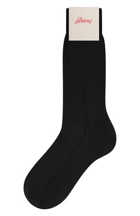 Мужские шелковые носки BRIONI черного цвета, арт. 0VMC00/P3Z21 | Фото 1 (Материал внешний: Шелк; Кросс-КТ: бельё; Статус проверки: Проверена категория; Региональные ограничения белый список (Axapta Mercury): RU)
