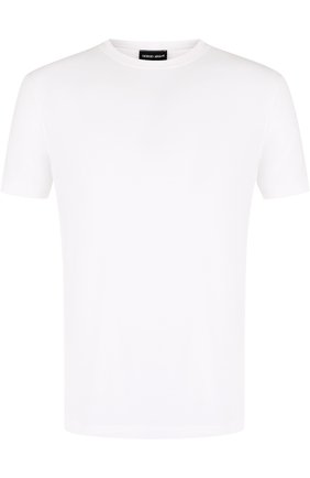 Мужская футболка из вискозы с круглым вырезом GIORGIO ARMANI белого цвета по цене 22900 руб., арт. 3ZST62/SJP4Z | Фото 1 Мужская футболка из вискозы с круглым вырезом GIORGIO ARMANI белого цвета, арт. 3ZST62/SJP4Z | Фото 1