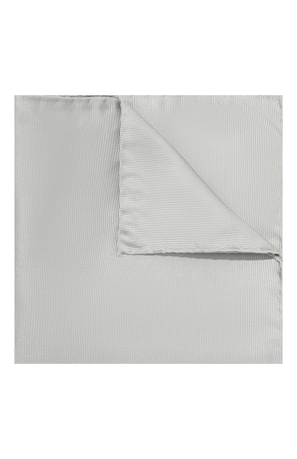 Мужской шелковый платок GIORGIO ARMANI серебряного цвета, арт. 360023/8P999 | Фото 1 (Материал: Текстиль, Шелк)