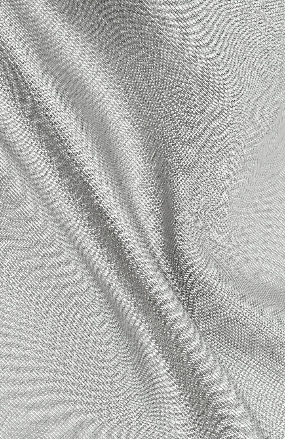 Мужской шелковый платок GIORGIO ARMANI серебряного цвета, арт. 360023/8P999 | Фото 2 (Материал: Текстиль, Шелк)