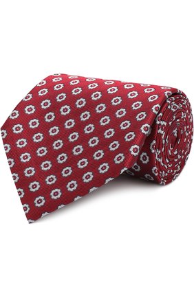 Мужской шелковый галстук с узором Z ZEGNA красного цвета, арт. Z3D20/1XW | Фото 1 (Материал: Текстиль, Шелк; Принт: С принтом)