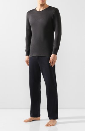 Мужские лонгслив из смеси шерсти и шелка ZIMMERLI темно-серого цвета по цене 13100 руб., арт. 710-1451 | Фото 2 Мужские лонгслив из смеси шерсти и шелка ZIMMERLI темно-серого цвета, арт. 710-1451 | Фото 2