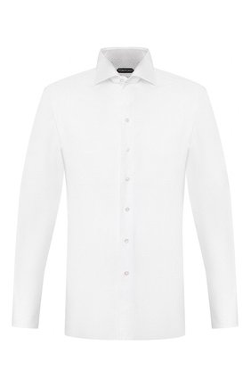 Мужская хлопковая сорочка TOM FORD белого цвета по цене 47050 руб., арт. 3FT000/94S3AX | Фото 1 Мужская хлопковая сорочка TOM FORD белого цвета, арт. 3FT000/94S3AX | Фото 1