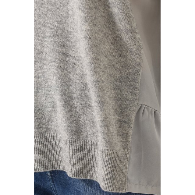 фото Однотонный кашемировый пуловер с круглым вырезом ftc