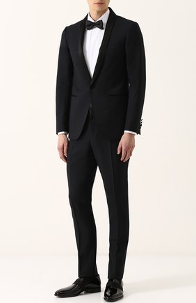 Мужские лаковые лоферы с текстильной отделкой SANTONI черного цвета по цене 59950 руб., арт. MCNM15366BB3FVRGN01 | Фото 2 Мужские лаковые лоферы с текстильной отделкой SANTONI черного цвета, арт. MCNM15366BB3FVRGN01 | Фото 2
