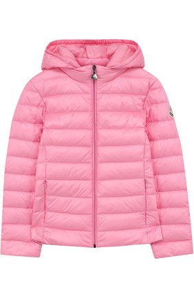 Пуховая куртка с капюшоном Moncler Enfant розового цвета, арт. D1-954-46810-99-53048/8-10A в ЦУМ | Фото №1 Пуховая куртка с капюшоном Moncler Enfant розового цвета | Фото №1