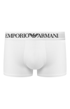 Мужские хлопковые боксеры EMPORIO ARMANI белого цвета по цене 3170 руб., арт. 111389/CC729 | Фото 1 Мужские хлопковые боксеры EMPORIO ARMANI белого цвета, арт. 111389/CC729 | Фото 1