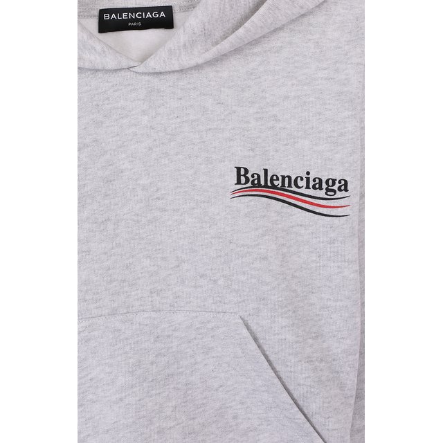фото Хлопковое худи с логотипом бренда balenciaga