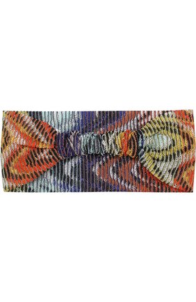 Вязаная повязка из вискозы Missoni, разноцветного цвета, арт. E18.MM.217607 в ЦУМ | Фото №2 Вязаная повязка из вискозы Missoni разноцветного цвета | Фото №2