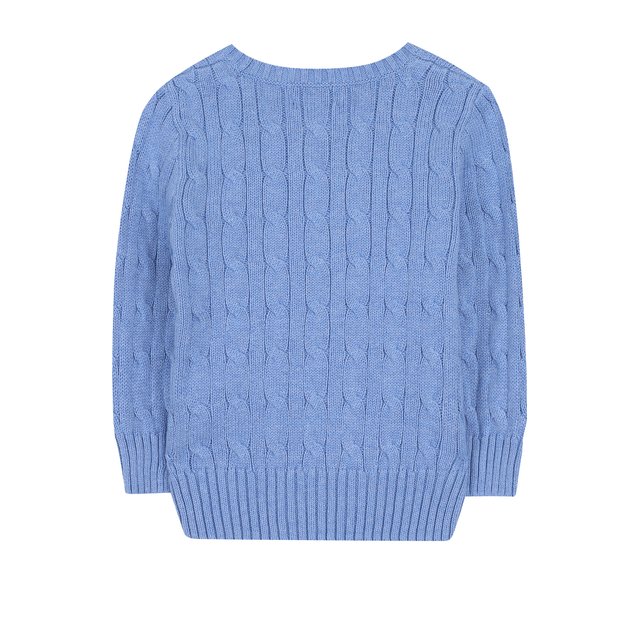 фото Хлопковый пуловер фактурной вязки polo ralph lauren