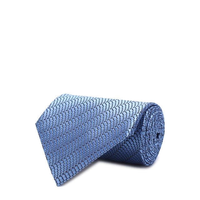 фото Шелковый галстук с узором ermenegildo zegna