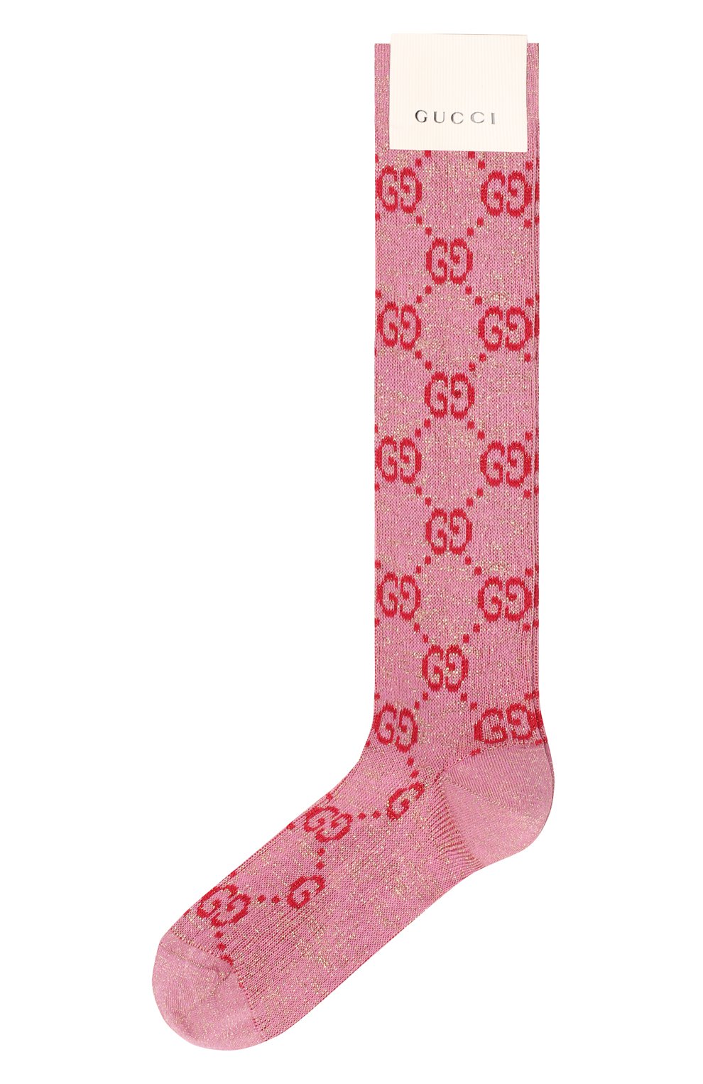 Женские гольфы GUCCI розового цвета, арт. 476525/3G199 | Фото 1
