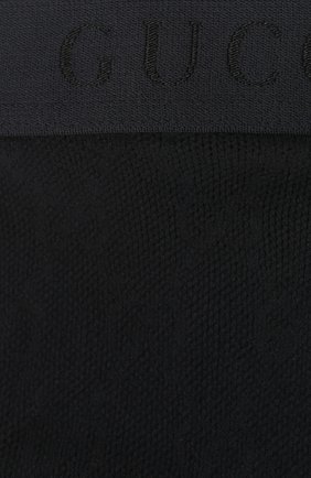 Женские однотонные колготки с логотипом бренда GUCCI черного цвета по цене 10800 руб., арт. 465727/3G245 | Фото 2 Женские однотонные колготки с логотипом бренда GUCCI черного цвета, арт. 465727/3G245 | Фото 2