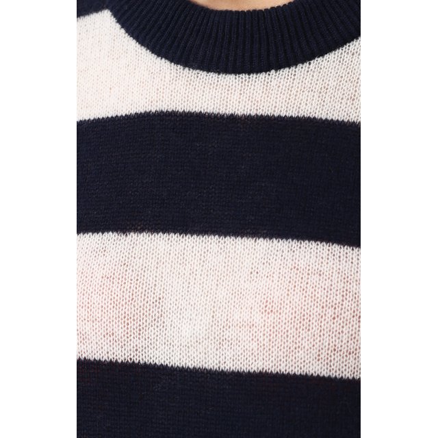 фото Кашемировый пуловер в полоску с круглым вырезом rag&bone