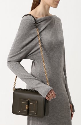 Женская сумка medium natalia TOM FORD хаки цвета, арт. 118L0826T-CH8 купить в ЦУМ | Фото №5 Сумка Medium Natalia Tom Ford хаки цвета | Фото №5