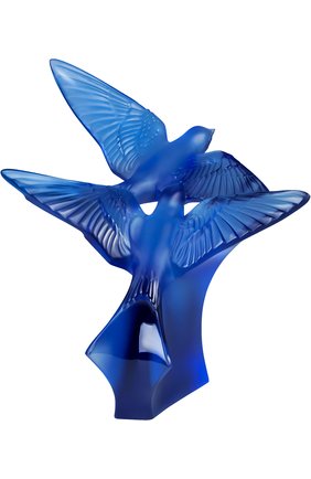 Скульптура two swallows LALIQUE синего цвета, арт. 10625300 | Фото 1 (Статус проверки: Проверена категория; Ограничения доставки: fragile-2)
