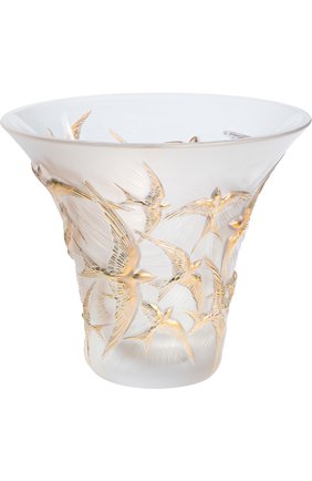 Мужского ваза hirondelles LALIQUE золотого цвета по цене 599000 руб., арт. 10624000 | Фото 1 Мужского ваза hirondelles LALIQUE золотого цвета, арт. 10624000 | Фото 1