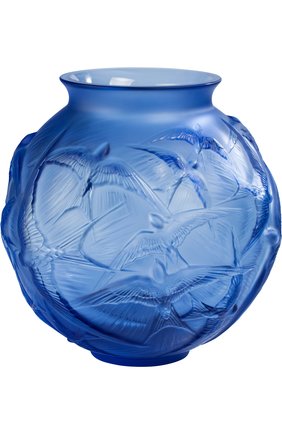 Ваза hirondelles LALIQUE синего цвета по цене 243000 руб., арт. 10624200 | Фото 1 Ваза hirondelles LALIQUE синего цвета, арт. 10624200 | Фото 1