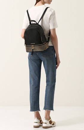 Женский черный рюкзак rhea MICHAEL Michael Kors, арт. 30S5GEZB5L купить в ЦУМ | Фото №2 Рюкзак Rhea MICHAEL Michael Kors черный | Фото №2