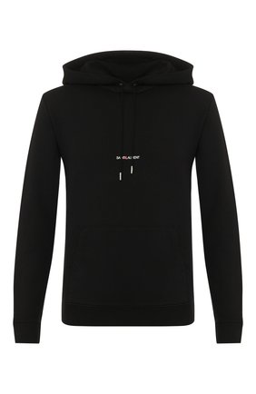 Мужской хлопковое худи SAINT LAURENT черного цвета по цене 59950 руб., арт. 464581/YB2PG | Фото 1 Мужской хлопковое худи SAINT LAURENT черного цвета, арт. 464581/YB2PG | Фото 1
