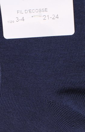 Детские хлопковые носки с бусинами LA PERLA темно-синего цвета, арт. 42045/3-6 | Фото 2 (Материал: Хлопок, Текстиль; Статус проверки: Проверена категория; Кросс-КТ: Носки)