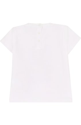 Детский хлопковая футболка с принтом ARMANI JUNIOR белого цвета, арт. 3ZET01/3J08Z | Фото 2 (Статус проверки: Проверено, Проверена категория; Кросс-КТ НВ: Футболка)