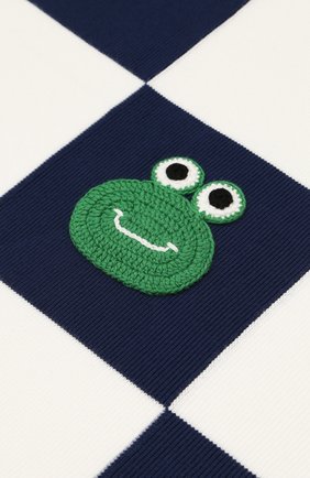 Детского хлопковое одеяло GUCCI синего цвета, арт. 488779/3K111 | Фото 2 (Материал: Хлопок, Текстиль)