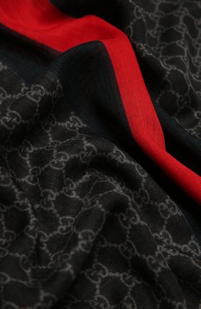 Мужской шерстяной шарф с необработанным краем GUCCI черного цвета по цене 32000 руб., арт. 497915/4G200 | Фото 2 Мужской шерстяной шарф с необработанным краем GUCCI черного цвета, арт. 497915/4G200 | Фото 2