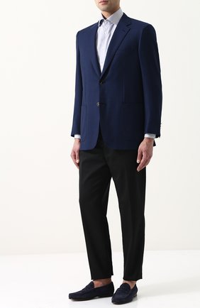 Мужские замшевые пенни-лоферы RALPH LAUREN темно-синего цвета по цене 62000 руб., арт. 815694927 | Фото 2 Мужские замшевые пенни-лоферы RALPH LAUREN темно-синего цвета, арт. 815694927 | Фото 2