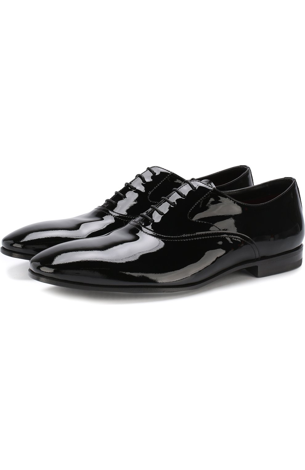 Мужские классические лаковые оксфорды H`D`S`N BARACCO черного цвета, арт. 57307.0* | Фото 1 (Материал внешний: Кожа; Материал внутренний: Натуральная кожа; Стили: Классический; Статус проверки: Проверено, Проверена категория; Мужское Кросс-КТ: Вечерняя обувь)