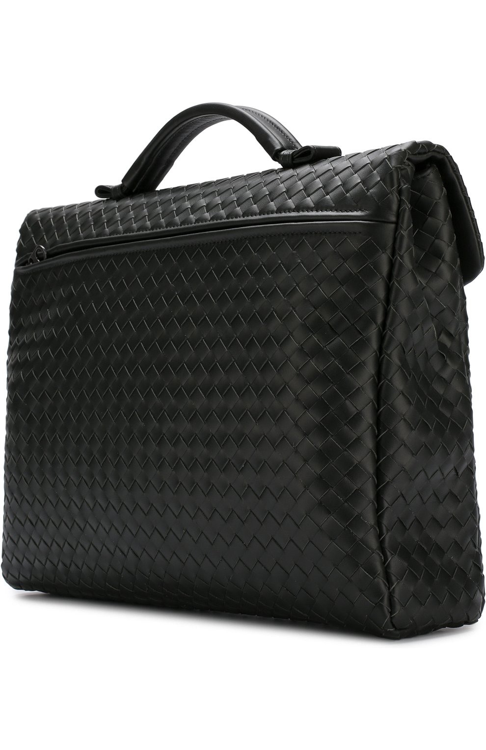 Мужской темно-зеленый кожаный портфель с плетением intrecciato Bottega Veneta, арт. 113095/V4651 купить в ЦУМ | Фото №3 Кожаный портфель с плетением intrecciato Bottega Veneta темно-зеленый | Фото №3