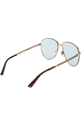 Женские солнцезащитные очки GUCCI золотого цвета по цене 26050 руб., арт. GG0138 004 | Фото 3 Женские солнцезащитные очки GUCCI золотого цвета, арт. GG0138 004 | Фото 3