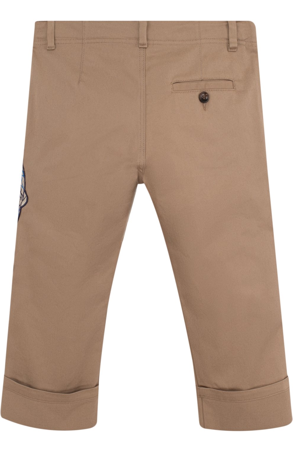 Детские хлопковые брюки с аппликациями GUCCI бежевого цвета, арт. 499974/XBC99 | Фото 2 (Случай: Повседневный; Материал внешний: Хлопок)