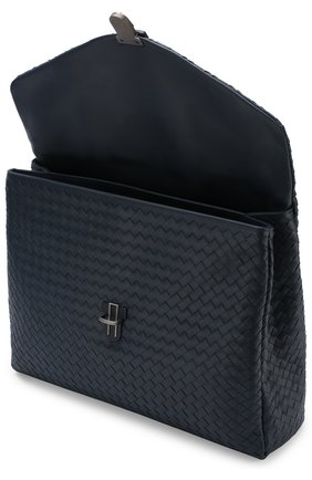 Мужской синий кожаный портфель с плетением intrecciato Bottega Veneta, арт. 122139/V4651 купить в ЦУМ | Фото №4 Кожаный портфель с плетением Intrecciato Bottega Veneta синий | Фото №4