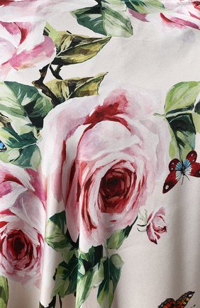 Женская розовая шаль из смеси шелка и вискозы с принтом и бахромой Dolce & Gabbana, арт. FS208A/GDH92 купить в ЦУМ | Фото №5 Шаль из смеси шелка и вискозы с принтом и бахромой Dolce & Gabbana розовая | Фото №5