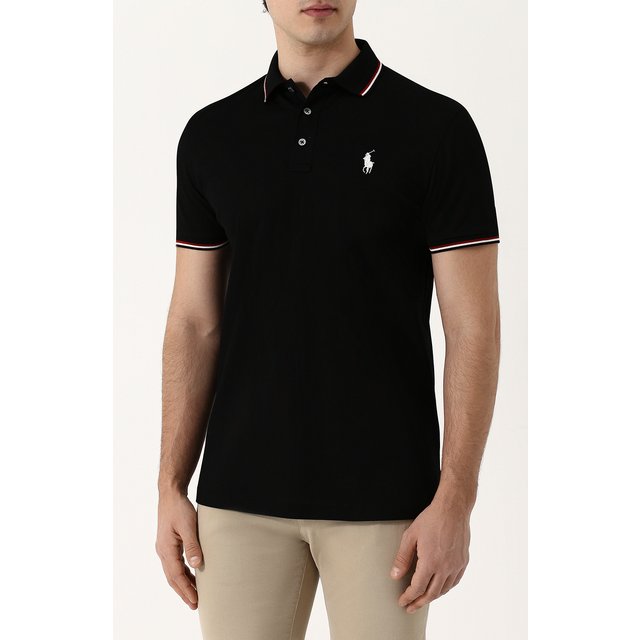 фото Хлопковое поло с короткими рукавами ralph lauren