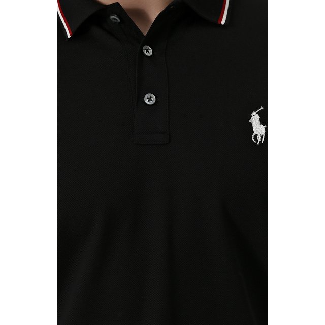 фото Хлопковое поло с короткими рукавами ralph lauren