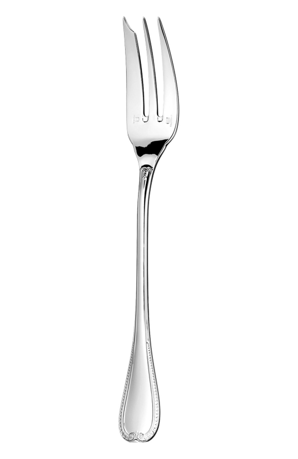 Сервировочная вилка malmaison CHRISTOFLE серебряного цвета, арт. 00018007 | Фото 1 (Интерьер_коллекция: Malmaison (Silver Plated); Статус проверки: Проверена категория; Ограничения доставки: fragile-2)