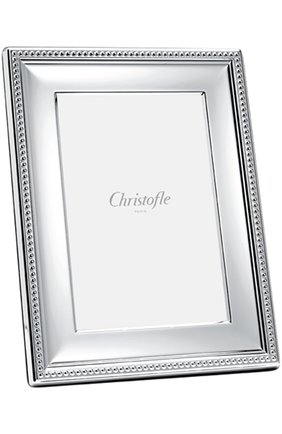Рамка для фотографии perles CHRISTOFLE серебряного цвета, арт. 04256002 | Фото 1 (Статус проверки: Проверена категория; Ограничения доставки: fragile-2)