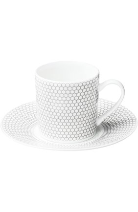 Кофейная чашка с блюдцем madison 6 CHRISTOFLE белого цвета, арт. 07682510 | Фото 1 (Статус проверки: Проверена категория; Ограничения доставки: fragile-2)