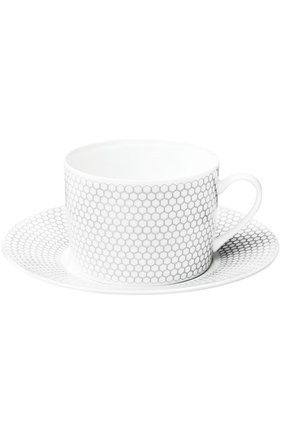 Чайная чашка с блюдцем madison 6 CHRISTOFLE белого цвета, арт. 07682520 | Фото 1 (Статус проверки: Проверена категория; Ограничения доставки: fragile-2)