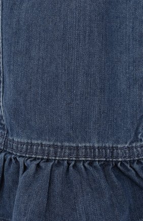 Детские укороченные джинсы с эластичным поясом и оборками IL GUFO голубого цвета, арт. P18PR027J0003/5A-8A | Фото 3 (Детали: Однотонный; Материал внешний: Хлопок; Кросс-КТ: джинсы; Статус проверки: Проверено; Ростовка одежда: 4 года | 104 см, 5 лет | 110 см)