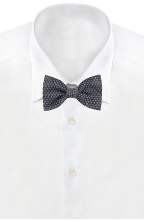 Мужской шелковый галстук-бабочка с узором LANVIN серого цвета по цене 7995 руб., арт. 2048/B0W TIE | Фото 2 Мужской шелковый галстук-бабочка с узором LANVIN серого цвета, арт. 2048/B0W TIE | Фото 2