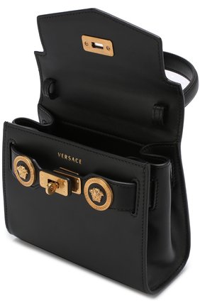 Женская сумка tribute VERSACE черного цвета по цене 122500 руб., арт. DBFG313/DV1T | Фото 4 Женская сумка tribute VERSACE черного цвета, арт. DBFG313/DV1T | Фото 4