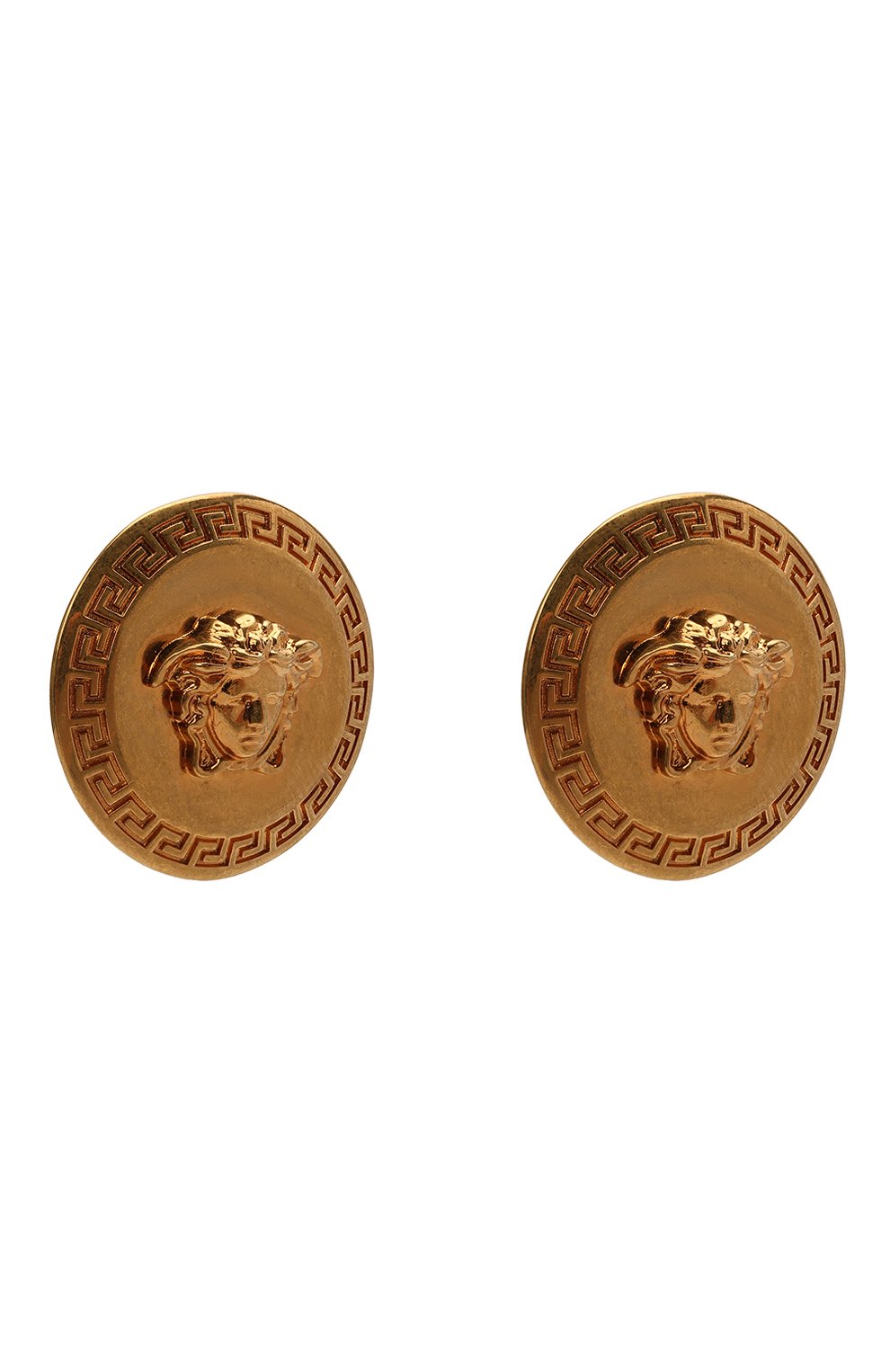 Женские серьги tribute VERSACE золотого цвета по цене 35400 руб., арт. DG2G411/DJMT | Фото 3 Женские серьги tribute VERSACE золотого цвета, арт. DG2G411/DJMT | Фото 3