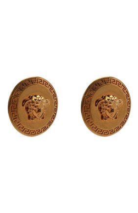 Женские серьги tribute VERSACE золотого цвета по цене 35400 руб., арт. DG2G411/DJMT | Фото 3 Женские серьги tribute VERSACE золотого цвета, арт. DG2G411/DJMT | Фото 3
