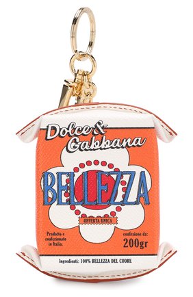 Женский оранжевый кожаный брелок на молнии с принтом Dolce & Gabbana, арт. BI1103/AS723 купить в ЦУМ | Фото №1 Кожаный брелок на молнии с принтом Dolce & Gabbana оранжевый | Фото №1