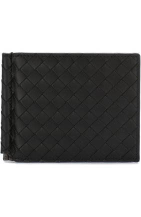 Мужской кожаный зажим для купюр с плетением intrecciato BOTTEGA VENETA черного цвета по цене 35200 руб., арт. 123180/V465U | Фото 1 Мужской кожаный зажим для купюр с плетением intrecciato BOTTEGA VENETA черного цвета, арт. 123180/V465U | Фото 1