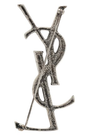 брошь SAINT LAURENT серебряного цвета по цене 28800 руб., арт. 470371/Y1500 | Фото 2 брошь SAINT LAURENT серебряного цвета, арт. 470371/Y1500 | Фото 2